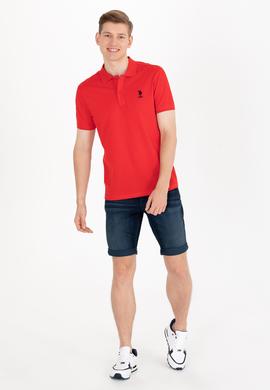 Erkek Kırmızı Basic Polo Yaka Tişört - 50264891031