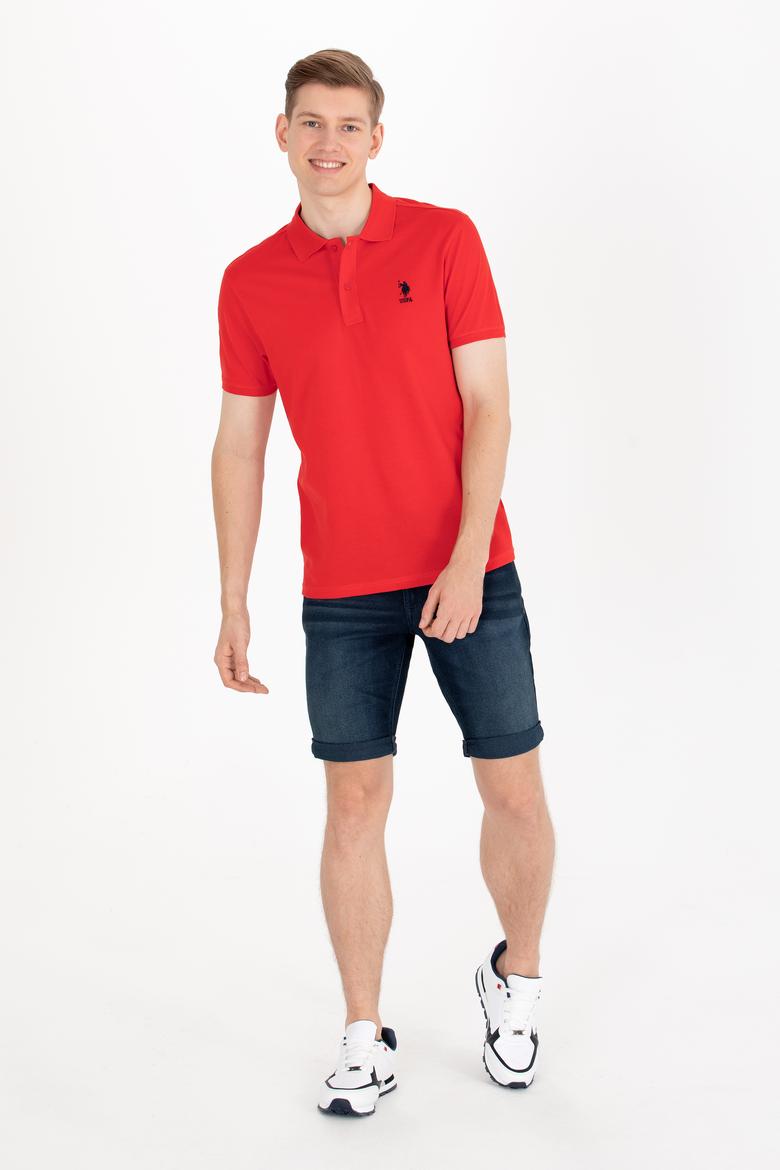 Erkek Kırmızı Basic Polo Yaka Tişört - 50264891031