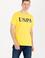 Erkek Koyu Sarı Basic Bisiklet Yaka Tişört