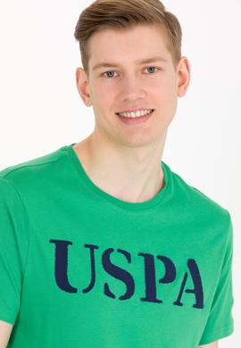 Erkek Yeşil Basic Bisiklet Yaka Tişört - 50262976182