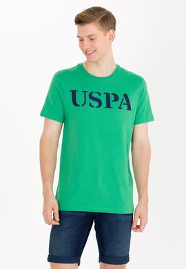 Erkek Yeşil Basic Bisiklet Yaka Tişört - 50262976182