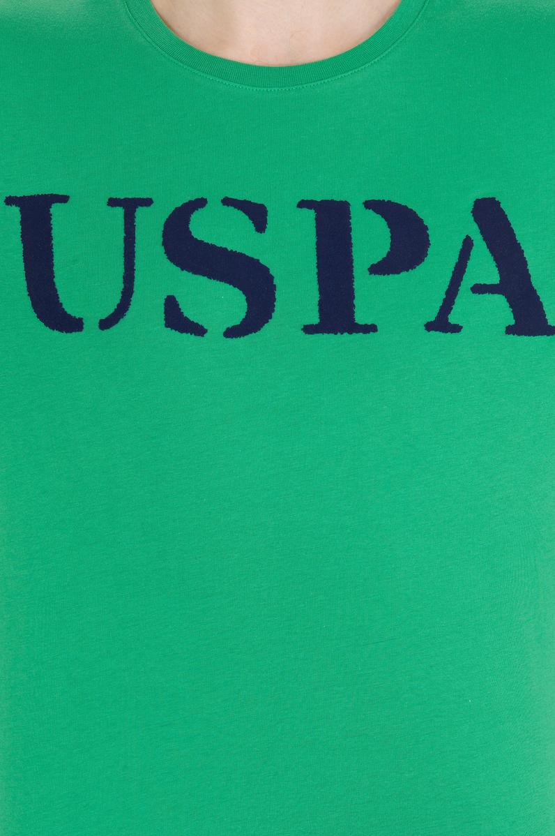 Erkek Yeşil Basic Bisiklet Yaka Tişört