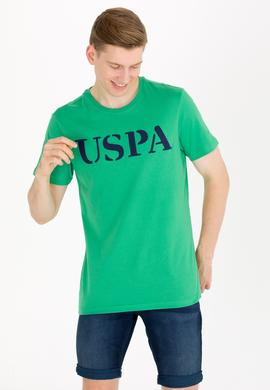 Erkek Yeşil Basic Bisiklet Yaka Tişört - 50262976182