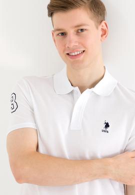 Erkek Beyaz Basic Polo Yaka Tişört - 50264891014