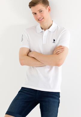 Erkek Beyaz Basic Polo Yaka Tişört - 50264891014