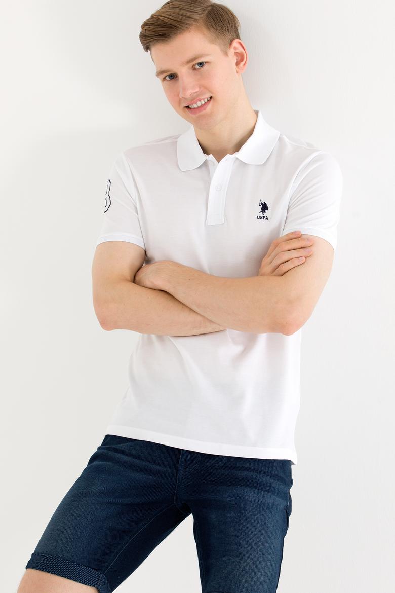 Erkek Beyaz Basic Polo Yaka Tişört - 50264891014