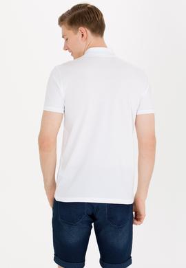 Erkek Beyaz Basic Polo Yaka Tişört - 50264891014