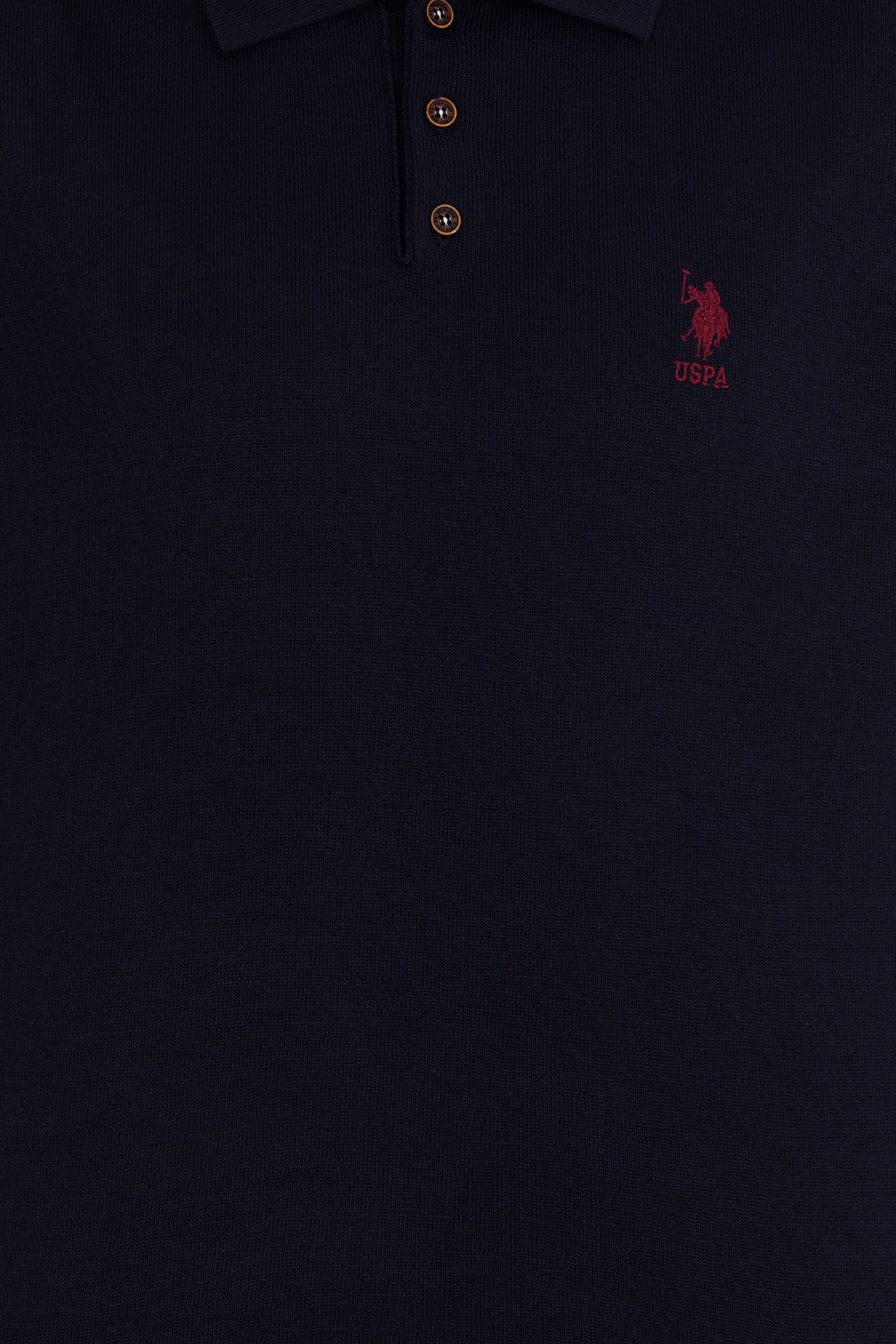 Erkek Lacivert Polo Yaka Triko Kazak - Image 6