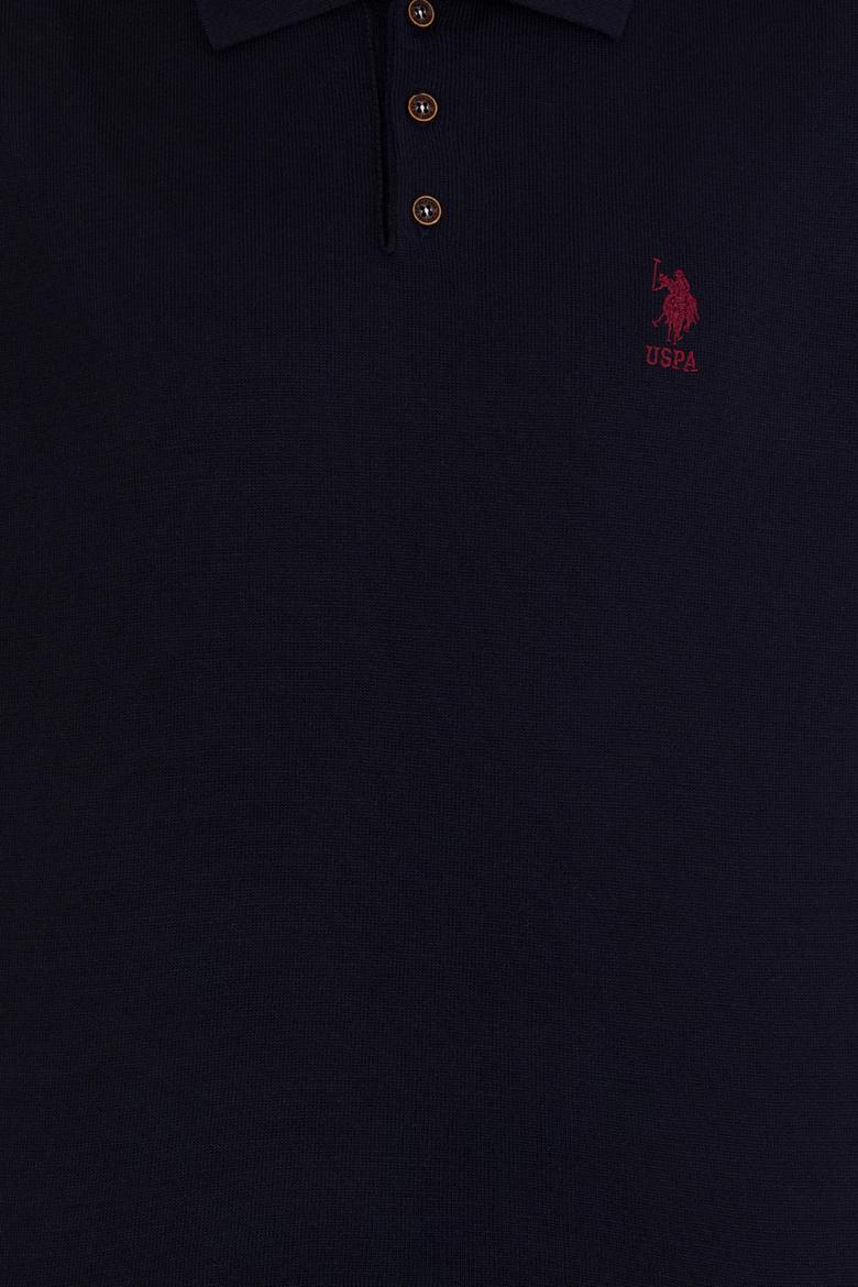 Erkek Lacivert Polo Yaka Triko Kazak - 50257694001