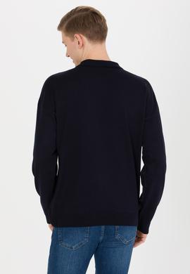 Erkek Lacivert Polo Yaka Triko Kazak - 50257694001