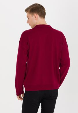 Erkek Bordo Polo Yaka Triko Kazak - 50257694010