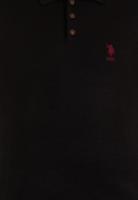 Erkek Siyah Polo Yaka Triko Kazak - 50257694028