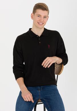 Erkek Siyah Polo Yaka Triko Kazak - 50257694028