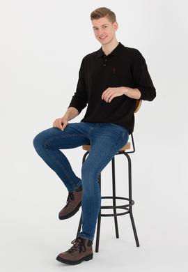 Erkek Siyah Polo Yaka Triko Kazak - 50257694028
