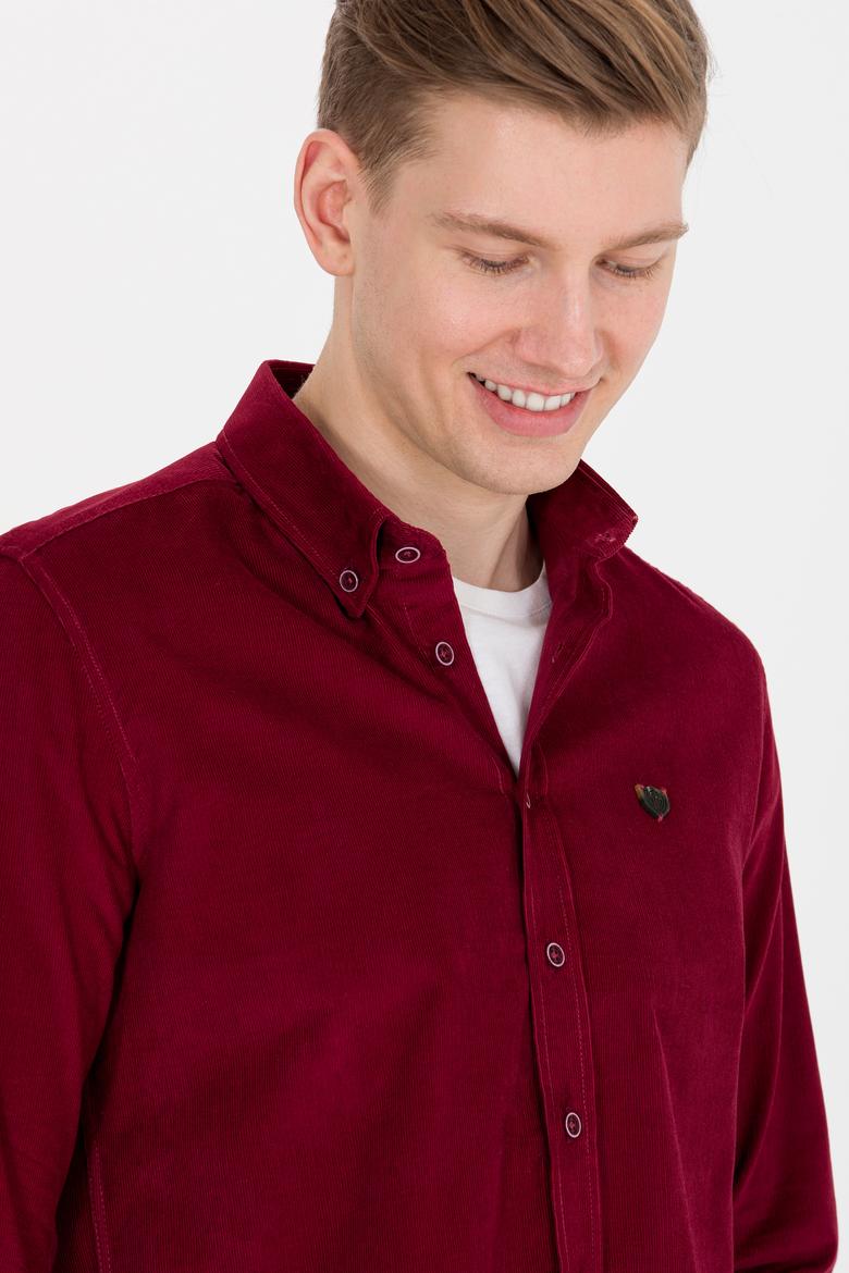 Erkek Vişne Uzun Kollu Gömlek - 50256972062