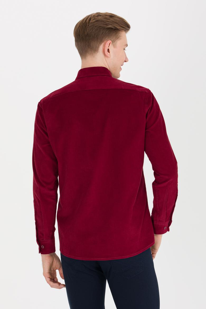 Erkek Vişne Uzun Kollu Gömlek - 50256972062