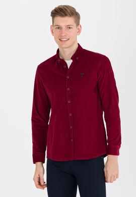 Erkek Vişne Uzun Kollu Gömlek - 50256972062