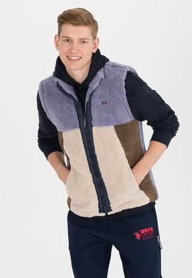 Erkek Gri Dik Yaka Örme Hırka - 50253787006