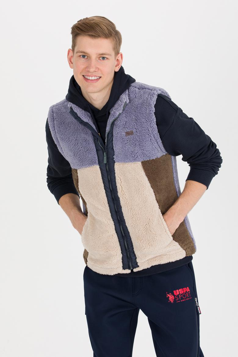 Erkek Gri Dik Yaka Örme Hırka - 50253787006