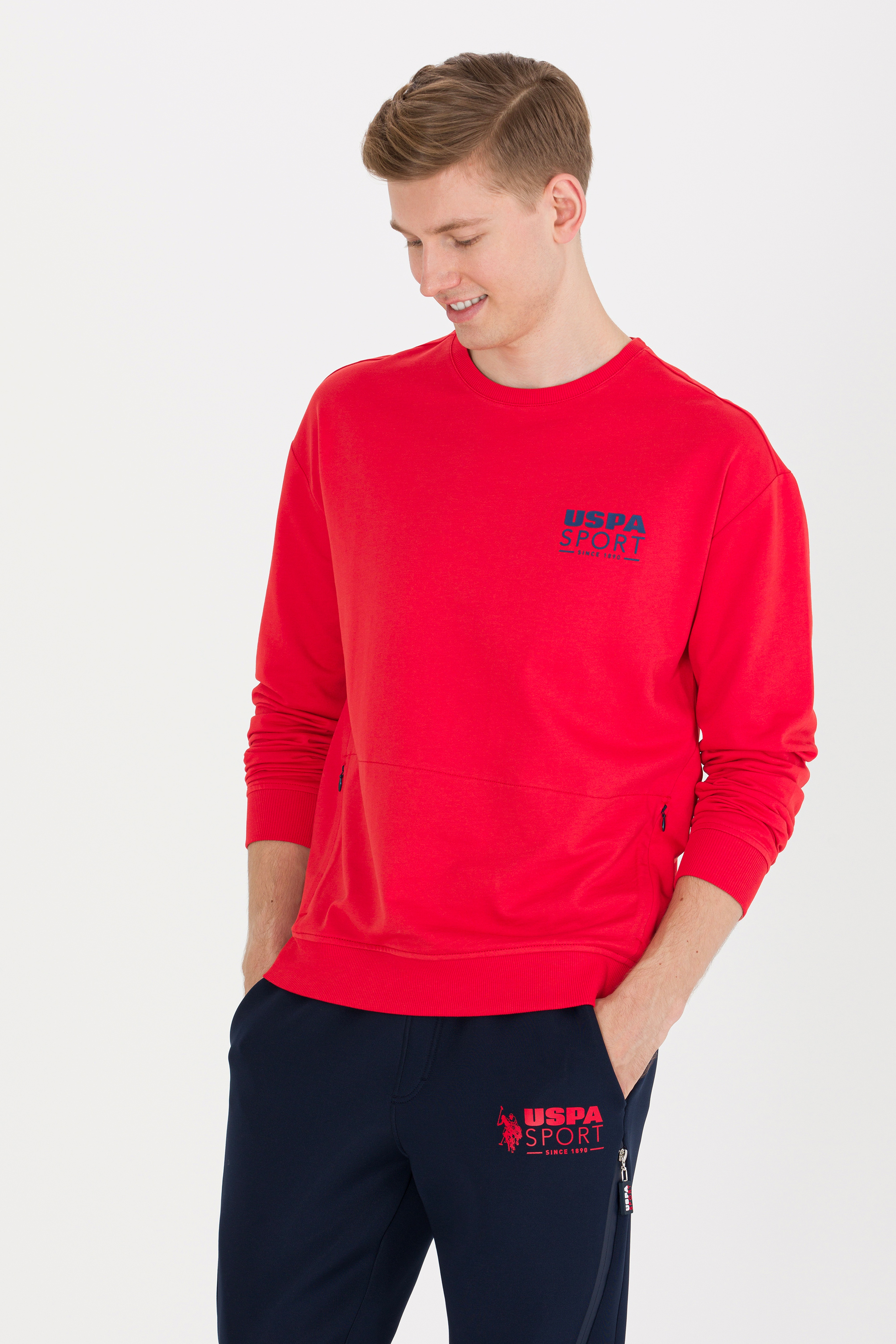 Erkek Kırmızı Sweatshirt - Image 4