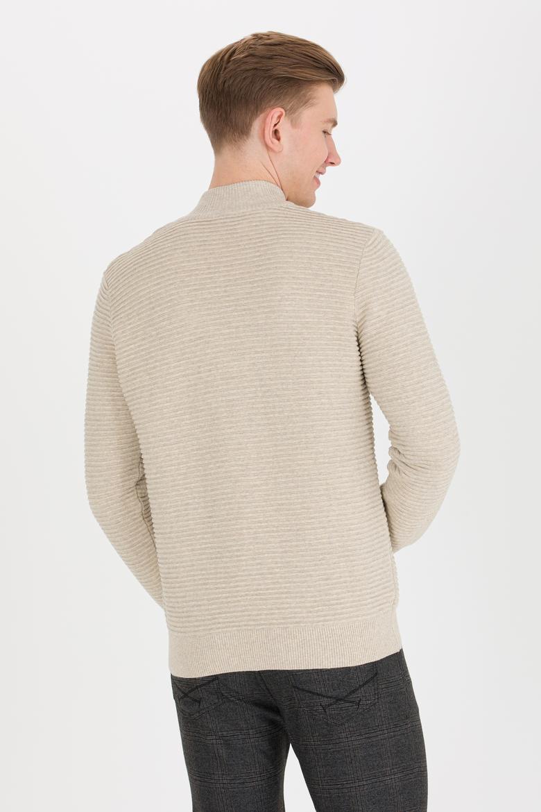 Erkek Taş Melanj Triko Hırka - 50254399025