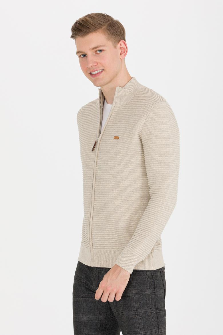 Erkek Taş Melanj Triko Hırka - 50254399025