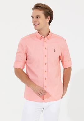 Erkek Somon Uzun Kollu Basic Gömlek - 50249494050