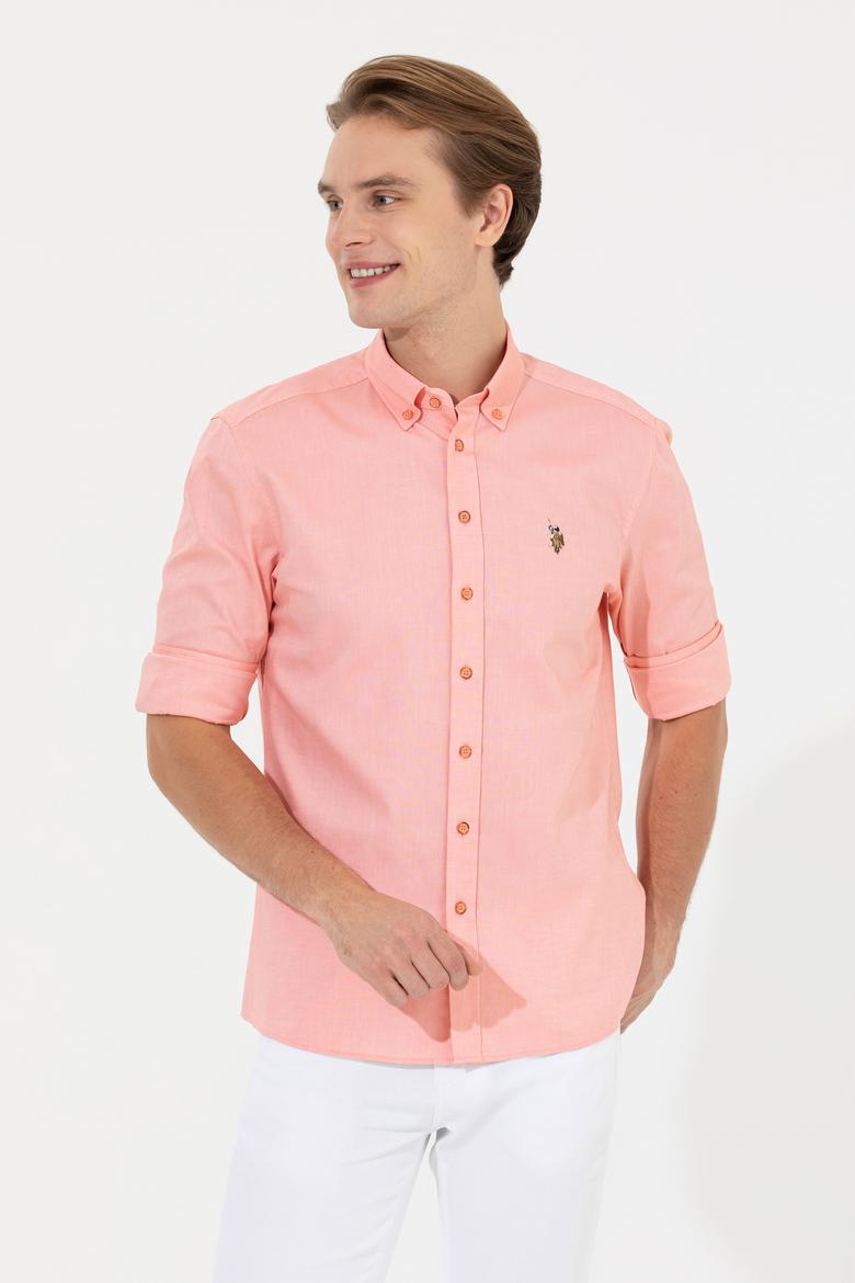 Erkek Somon Uzun Kollu Basic Gömlek