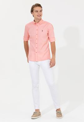 Erkek Somon Uzun Kollu Basic Gömlek - 50249494050