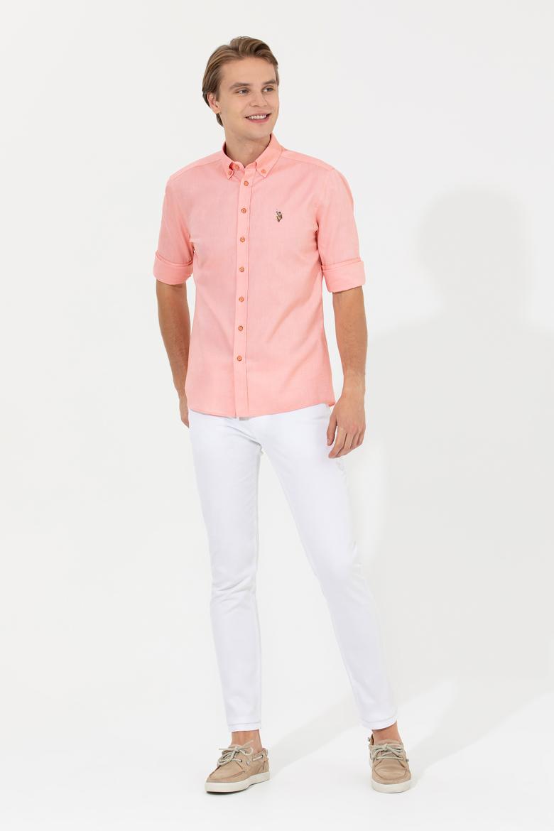 Erkek Somon Uzun Kollu Basic Gömlek - 50249494050