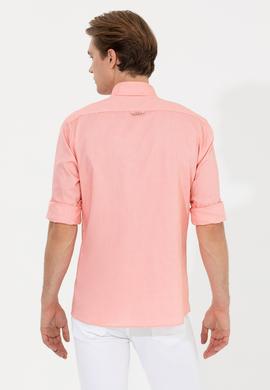 Erkek Somon Uzun Kollu Basic Gömlek - 50249494050