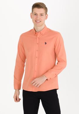 Erkek Kiremit Uzun Kollu Basic Gömlek - 50265664140