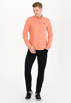 Erkek Kiremit Uzun Kollu Basic Gömlek - 50265664140