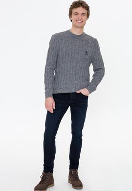 Erkek Gri Melanj Kazak - 50237619038