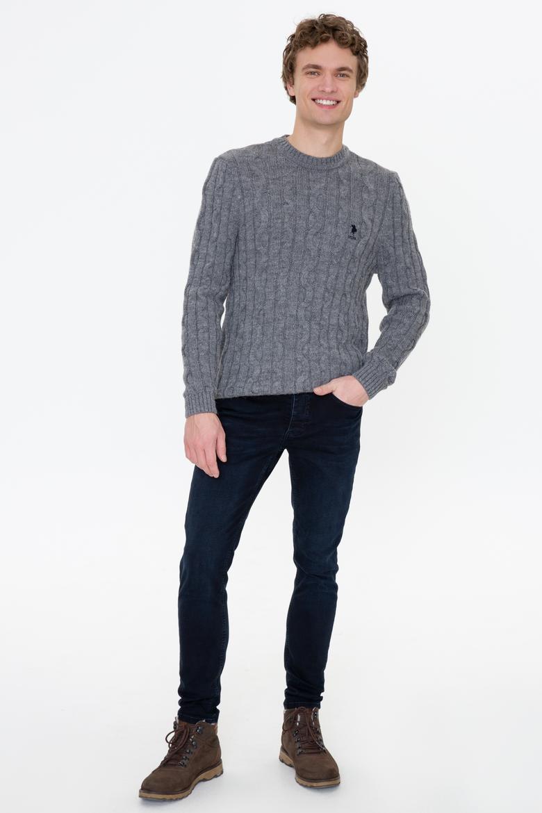 Erkek Gri Melanj Kazak - 50237619038