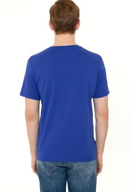 Erkek Mavi Basic Tişört - 50248569117