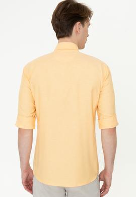 Erkek Sarı Uzun Kollu Basic Gömlek - 50249488075