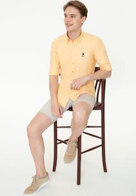 Erkek Sarı Uzun Kollu Basic Gömlek - 50249488075