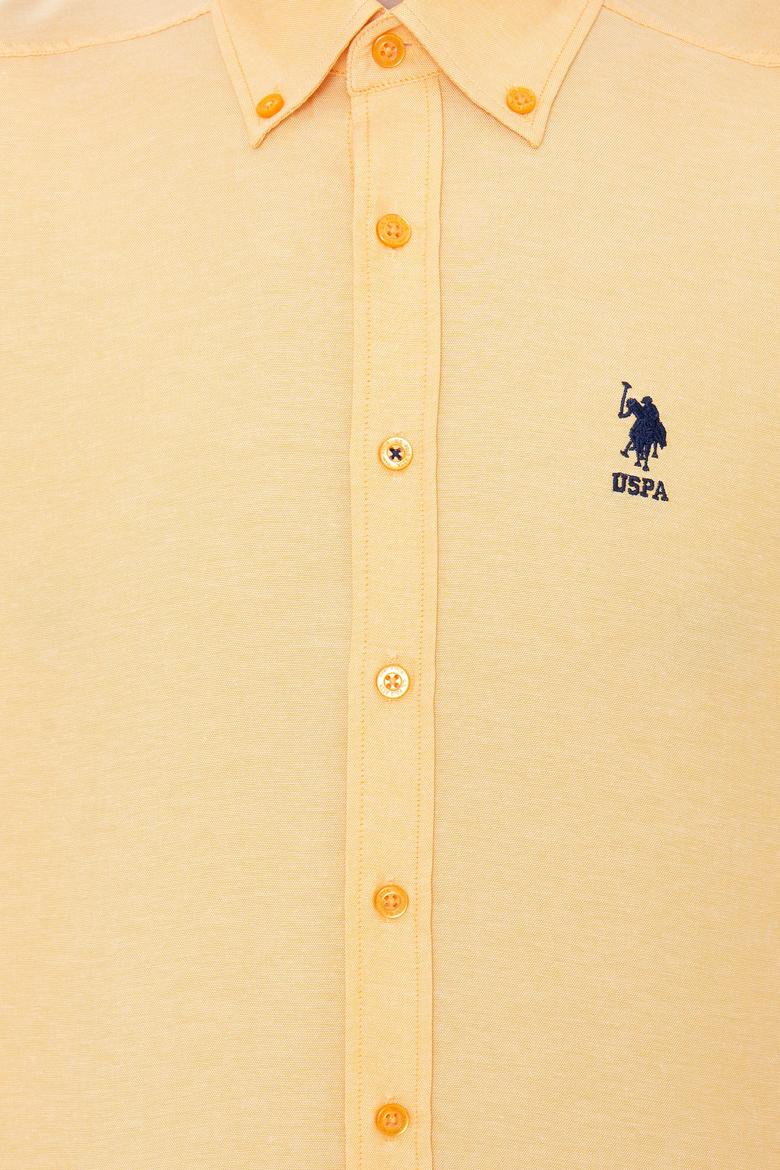 Erkek Sarı Uzun Kollu Basic Gömlek - 50249488075