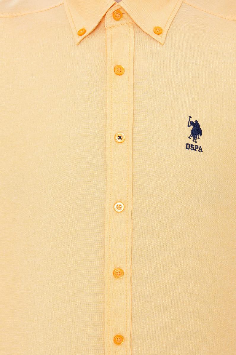 Erkek Sarı Uzun Kollu Basic Gömlek