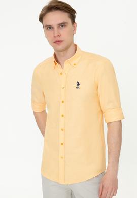 Erkek Sarı Uzun Kollu Basic Gömlek - 50249488075