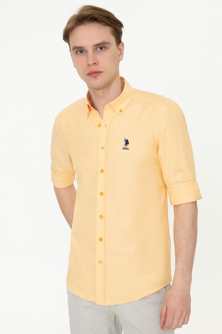 Erkek Sarı Uzun Kollu Basic Gömlek - 50249488075