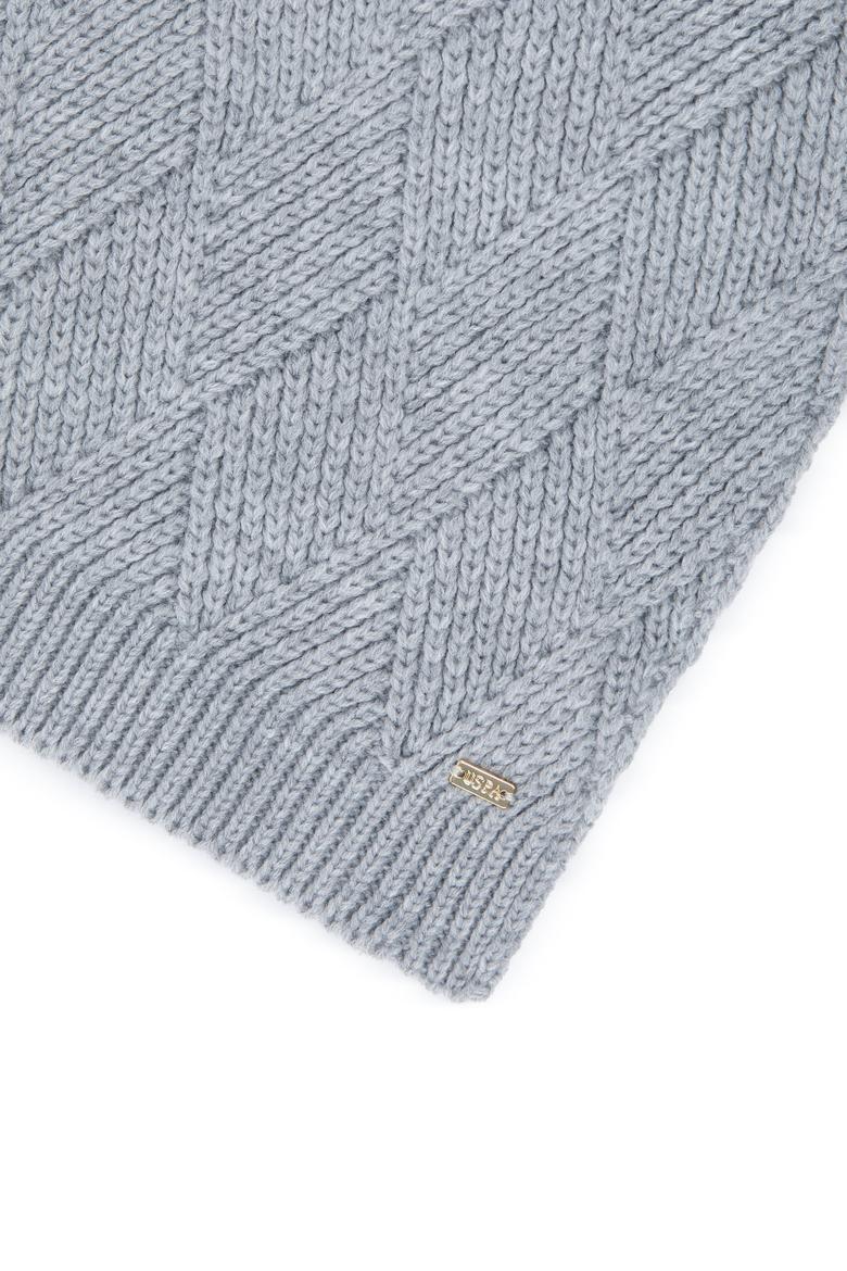 Kadın Gri Melanj Kaşkol - 50255141004