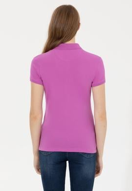 Kadın Menekşe Basic Polo Yaka Tişört - 50255457056