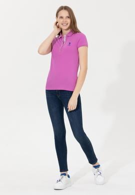 Kadın Menekşe Basic Polo Yaka Tişört - 50255457056