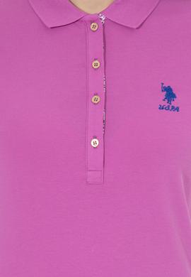 Kadın Menekşe Basic Polo Yaka Tişört - 50255457056