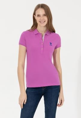 Kadın Menekşe Basic Polo Yaka Tişört - 50255457056