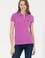 Kadın Menekşe Basic Polo Yaka Tişört