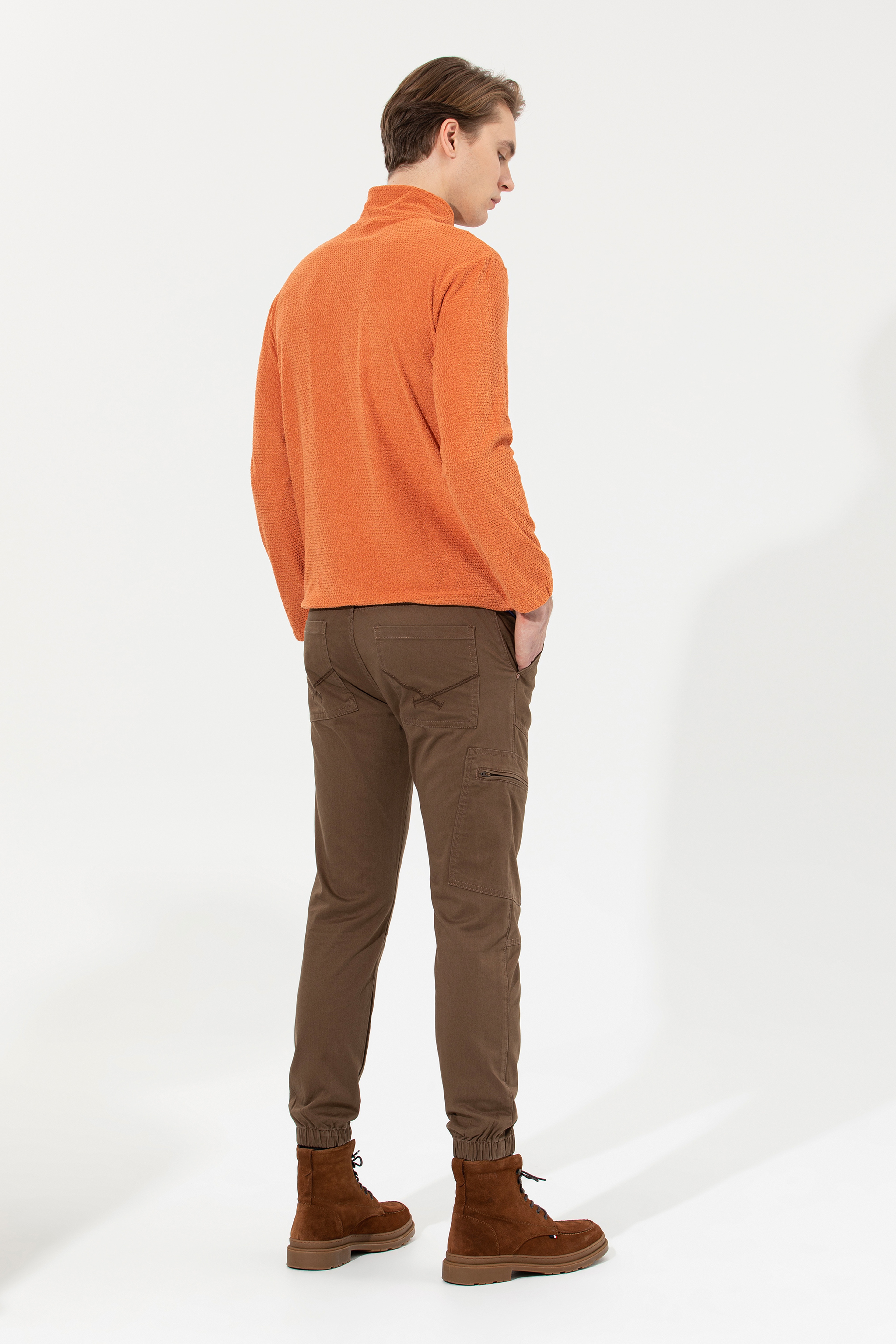 Erkek Jogger Fit Coconut Kanvas Pantolon