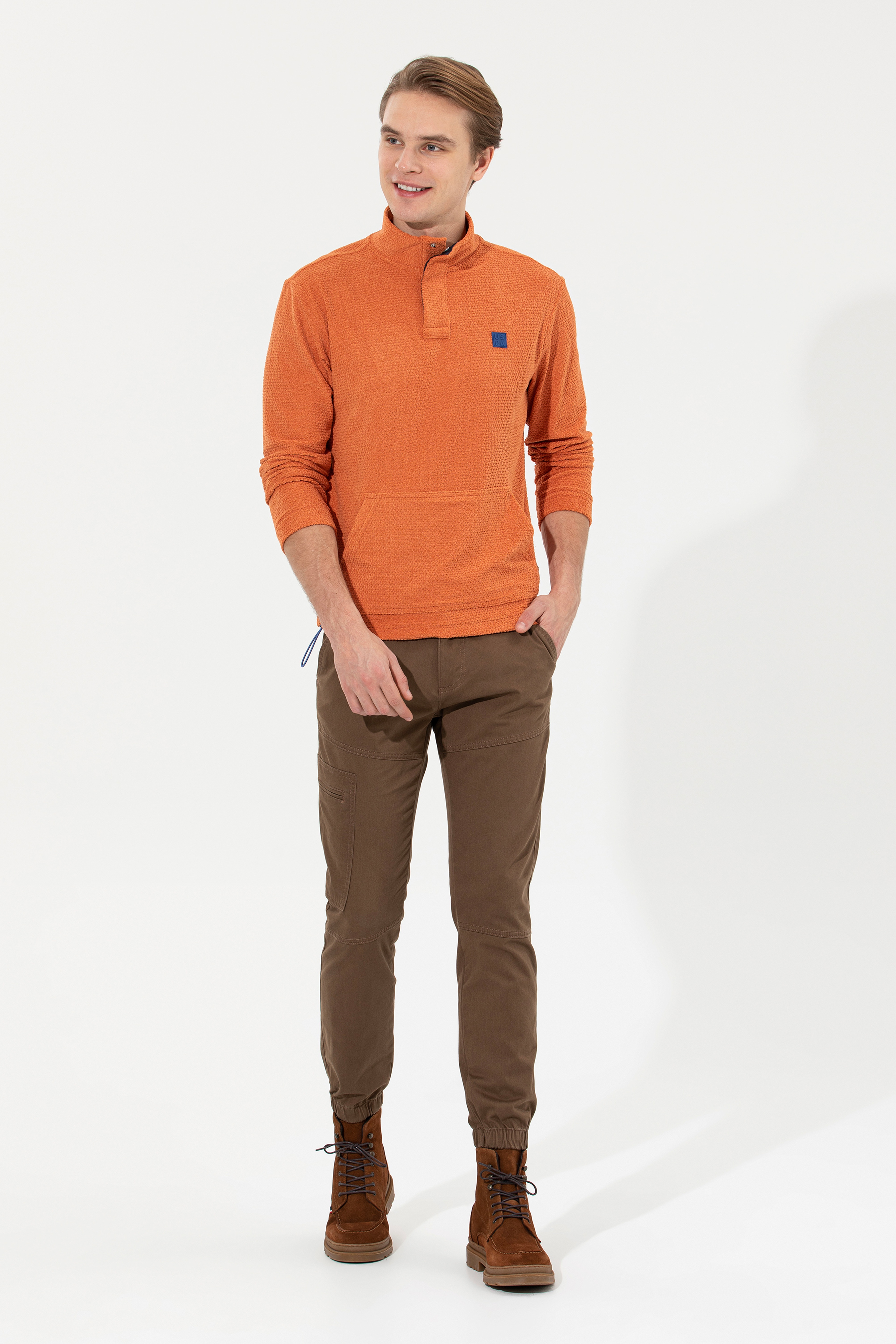 Erkek Jogger Fit Coconut Kanvas Pantolon